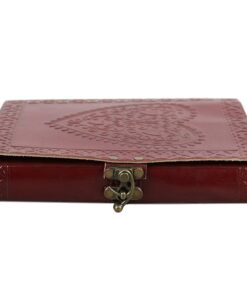 Leather World Ltd. Large Vintage Heart Embossed Leather Journal/instagram Photo Album (Handmade Paper) - Coptic Bound with Lock Closure 9 61if9de75zL