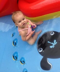 Intex 57454EP 100-inch x 77-inch Inflatable Ocean Children's Play Center Outdoor Backyard Kiddie Pool and Game Set 1 Pack 46 61igwp tUpL