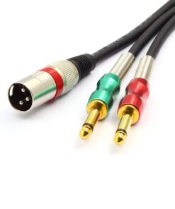 SiYear 15FT XLR 3 Pin Male to Double 6.35mm 1/4" TS Male Y Splitter Cable, Dual Mono Male (1/4 inch) 6.35mm to XLR Male Plug Stereo Microphone Audio Converter Adapter Cable(15Feet) 15Feet 4.5M 10 61ih1sumqnL 1
