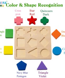 Alternative view of GYBBER&MUMU Preschool Colorful Wooden Shape Puzzle