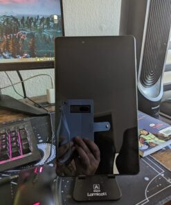 Lamicall Adjustable Cell Phone Stand, Desk Phone Holder, Cradle, Dock, Compatible with iPhone 15, 14, Plus, Pro, Pro Max, 13 12 X XS,4-8" Phones, Office Accessories, All Android Smartphone, Black 50 61ihkHaPsbL