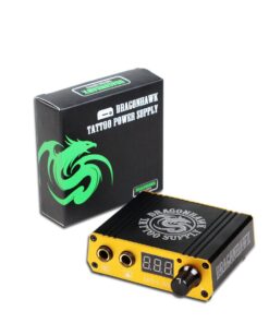 Dragonhawk LCD Dual Tattoo Machine Gun Power Supply Foot Pedal Clip Cord P077 (Golden) Golden 10 61ihnsAknOL