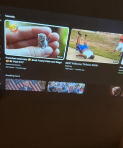 LIMIMART 40"-130" Smart Mini Projector 5G WIFI, Support 4K, Big Screen Experience with Premium 360 Sound, 5.0 Bluetooth Movie Projector Compatible With Android/iOS/Windows/TV Stick/HDMI/USB/Audio 3.5 29 61ii5qs5d4L