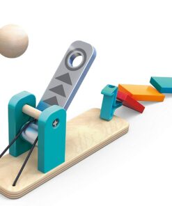 Alternative view of Hape Robot Factory Domino | Double -Sided Wooden Ball Domino Set, Educational Game for Kids