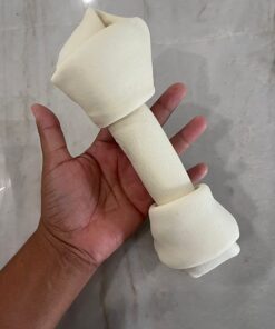 Grand Valley Pet Products 8-9" Natural Flavor Dog Rawhide Chewsomes Knotted Bones (5 Pack) - Rawhide Bones for Large Dogs - 100% USA-Sourced Rawhide - Single Ingredient - Dental Dog Chew Rawhides Natural - 5 Pieces 31 61ijZShp5dL