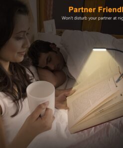 Gritin 9 LED Rechargeable Book Light for Reading in Bed - Eye Caring 3 Color Temperatures,Stepless Dimming Brightness,80 Hrs Runtime Small Lightweight Clip On Book Reading Light for Kids,Studying Black 30 61ikh2HwG7L
