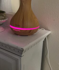 Smart WiFi Wireless Essential Oil Aromatherapy Diffuser - Works with Alexa & Google Home – Phone App & Voice Control - 400ml Ultrasonic Diffuser & Humidifier - Create Schedules - LED & Timer Settings Light Brown 26 61ikmd1ckiL