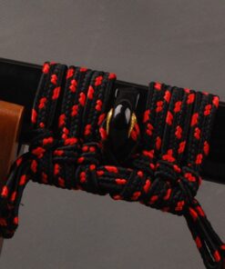 Synthetic Silk Cotton Leather Ito Tsukamaki Sageo Wrapping Cord for Japanese Samurai Swords Black With Red Spots Sageo 9 61il0S8wocL