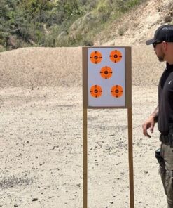 EasyShot Shooting Target Stickers-Adhesive Gun Targets for Shooting Targets for Rifle, Pistol, Air Pellet, Airsoft Guns Sticker BB Targets for Range Practice 4 Inch Orange Target Stickers 200pcs 17 61ilaupiQML