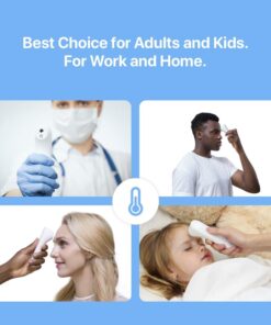 iHealth No-Touch Forehead Thermometer, Infrared Digital Thermometer for Adults and Kids, Touchless Baby Thermometer, 3 Ultra-Sensitive Sensors, Large LED Digits, Quiet Vibration Feedback, Non Contact White 30 61ilqQrRSL