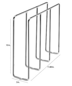 Rev-A-Shelf U-Shaped Wire Tray Divider Bakeware Cookie Sheet Organizer for Wall or Base Kitchen Cabinets for Face Opening of 3.25" Chrome, 596-10CR-52 1 Pack 35 61im xwKD8L