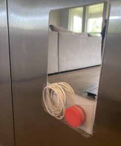 Torolle Magnetic Locker Mirror with Holder, 6.69" x 5.51" Small Real Glass Mirror with Organizer Bag for School Locker Refrigerator Bathroom Office Cabinet -Grey Grey 20 61in6giaJL