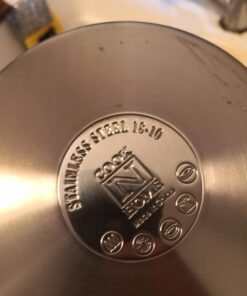 Cook N Home Deep Fryer Pot, Japanese Tempura Small Stainless Steel Deep Frying Pot, 304 Stainless Steel with Oil Drip Drainer Rack, Glass Lid, 6.3 inch/ 4Quart, for Kitchen French Fries, Chicken 21 61inVfi3LrL