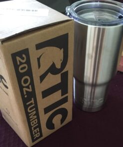 RTIC Double Wall Vacuum Insulated Tumbler, 20 oz, Stainless Steel 20 Ounce (Pack of 1) 49 61ipOeWYJVL
