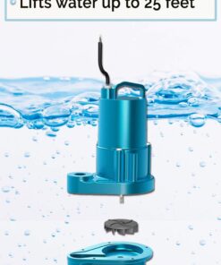 Barnes Cast Iron Sewage Pump, 1/2 hp, 115V, 1 Phase, 2-Inch NPT Vertical Discharge, 71 GPM, 25-Foot Head, Manual No Float 11 61isNTOREvL