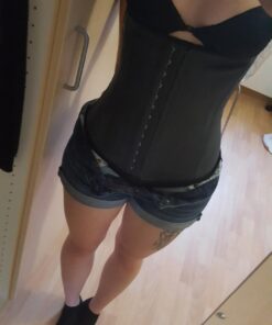 Ann Chery 2021 Corset Waist Trainer for Women - Colombian Waist Cincher - 3 Hook Latex Body Shaper Medium Black 30 61itVlGePiL