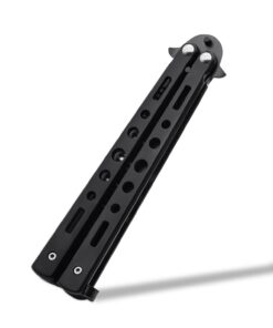Generic New 1Pc Black Metal Practice Butterfly Comb Style Knife Trainer Tool 17 61itzVGAYbL