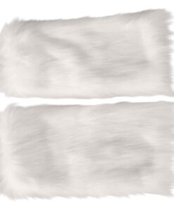 ELLITE Womens Faux Fur Warm Fuzzy White Black Coffee Rainbow Leg Warmers/Boot Sleeves/Boot Covers 9 61ivH1jYxcL