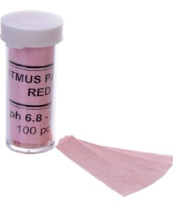 Alternative view of Red Litmus pH Test Paper Base Indicator 100 strips pH 6.8 - 8.1