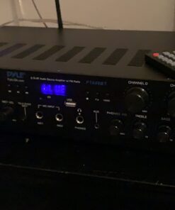 Pyle Wireless Home Audio Amplifier System - Bluetooth Compatible Sound Stereo Receiver Amp - 6 Channel 600 Watt Power, Digital LCD, Headphone Jack, 1/4'' Microphone IN USB SD AUX RCA FM Radio 37 61iyMGmjG0L