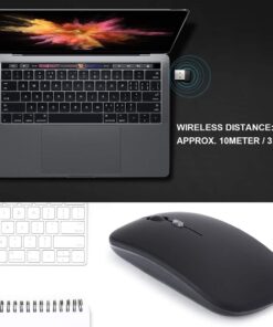PUSOKEI Wireless Mouse Bluetooth 5.1 + 2.4G Colorful Luminous Mouse Rechargeable Silent Mouse with Large Capacity Battery for Windows 98/for Me/2000/For XPFor Vista 9 61j FIVVEyL