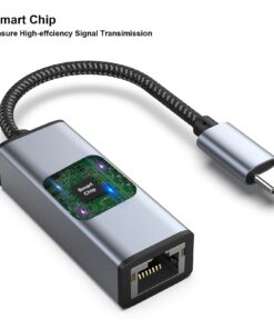BENFEI USB-C to Ethernet Adapter, USB Type-C (Thunderbolt 3/4) to RJ45 Gigabit Ethernet LAN Network Adapter Compatible with iPhone 15 Pro/Max, MacBook Pro/Air 2023, iPad Pro,iMac, S23, XPS 17 and More 1 21 61j2gEI4tUL