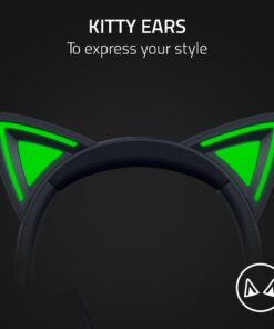 Alternative view of Razer Kraken Kitty V2 USB Wired RGB Headset: Chroma Kitty Ears - Stream Reactive Lighting - HyperClear Cardioid Mic - Triforce 40 mm Drivers - 7.1 Surround Sound - Classic Black