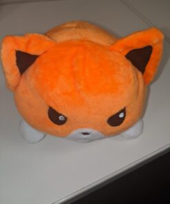 TeeTurtle - The Original Reversible Fox Plushie - Orange - Cute Sensory Fidget Stuffed Animals That Show Your Mood White + Orange 20 61j5btzbOXL