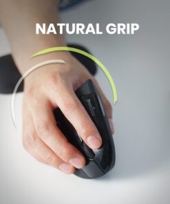 Perixx PERIMICE-713 Wireless Ergonomic Vertical Mouse - 800/1200/1600 DPI - Right Handed - Recommended with RSI User Black 18 61j71DXKRWS