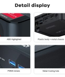 Beelink SER5 Versatile Mini PC, AMD Ryzen 5 5560U(up to 4.0GHz) 6C/12T, Mini Computer 16GB DDR4 RAM 500GB NVME SSD, Mini Desktop Computer 4K@60Hz Triple Screen Display WiFi6 BT5.2 SER5 16G/500G/5560U 25 61j7EQUl8CL