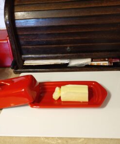 Chantal Large Butter Dish, True Red Full Size Butter 32 61j8JHnxycL