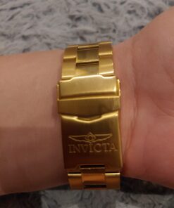 Invicta Pro Diver Men's Wrist Watch Stainless Steel Japanese Quartz 22 mm Gold Ion-Plating 35 61j9q8 8TAL