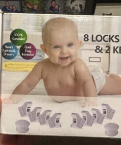 Eco Baby Magnetic Cabinet Locks for Babies - Magnetic Baby Proofing Cabinet Locks, Child Locks for Cabinets Drawers Doors for Back to School - Easy Installation No Tools Required (12 Pack and 2 Keys) 28 61jA8Cag05L