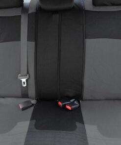 BDK Two-Tone PolyPro Car Seat Covers Full Set with Motor Trend Heavy Duty Rubber Car Floor Mats, Black & Gray – Interior Covers for Auto Truck Van SUV Black & Grey 18 61jAOzDuTnL