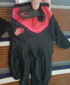 FIRELION Bike Gloves for Men/Women Cycling,Cycling Gloves for Outdoor MTB DH Road Racing,Full Finger Half Finger Padded Bicycle Protective Gloves,Non-Slip Shock-Absorbing Touchscreen Riding Gloves Large Full Red 62 61jAa9 u2rL