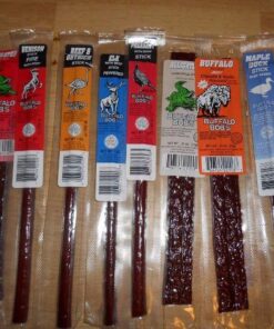 Buffalo Bob's Wild Game Jerky Sampler - 10 Flavor Variety Pack - Exotic and Delicious Meat Snacks - Elk, Venison, Wild Boar, Alligator, Ostrich, Buffalo, and More, High-Protein Snacks for Adventure Enthusiasts, Stocking Stuffer, Gift for Men, Unique Gift 19 61jAqrJ2XaL
