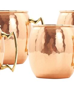 Alternative view of Deco 89 18 Ounce Drinking Mug, Set of 4 Moscow Mule Hammered Copper