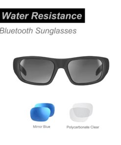 Alternative view of OhO Smart Glasses,Polarized Sunglasses with Bluetooth Speaker,Athletic/Outdoor UV Protection and Voice Control,Unisex(Grey Lens) Black Frame-black Lens (T8 Style-color1)