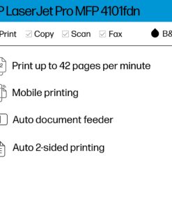 HP LaserJet Pro MFP 4101fdn Black & White Printer with Fax, Works with Alexa 17 61jF7TJ9VXL