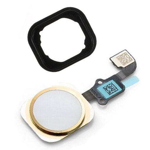 Johncase OEM Home Button Flex Ribbon Cable Assembly w/Rubber Gasket Replacement Part Compatible for iPhone 6/6 Plus (Gold) Iphone 6/6 Plus (Gold)