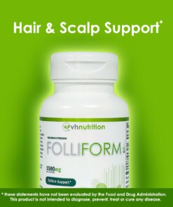 VH Nutrition FOLLIFORM | DHT Blocker for Men and Women* | Saw Palmetto, Pygeum, Nettle Root Formula | 1500mg | 60 Capsules 22 61jFY5ix L