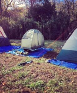 Outsunny Multifunctional Folding Camping Cots for Adults, Elevated Tent with Sleeping Bag, Thick Air Mattress Pad, Portable Single Sleeping Cot Camping Bed 36 61jGP8bdtUL