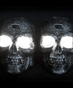 Liberty Imports Sound Activated Skull with Light Up Eyes and Creepy Sounds - Halloween Party Prop Spooky Decoration for Haunted House, Indoor Decor Creepy Skull 15 61jGQgvmykL