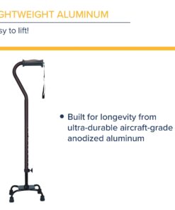 Hugo Quad Cane Adjustable for Right or Left Hand Black 1 Count (Pack of 1) 18 61jGRnKHjSL