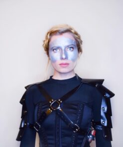 iiniim Men's Adjustable Faux Leather Body Chest Harness with Shoulder Armors Buckles 21 61jIKdW48lL