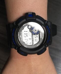 FANMIS Mens Military Multifunction Digital LED Watch Electronic Waterproof Alarm Quartz Sports Watch Blue 36 61jIf RquqL