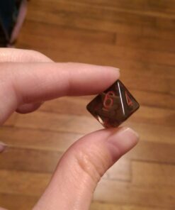 Polyhedral 7-Die Translucent Dice Set - Smoke with Red 11 61jK3LGqlL