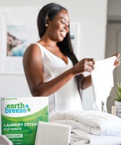 Earth Breeze Laundry Detergent Sheets - Fresh Scent - No Plastic Jug (60 Loads) 30 Sheets, Liquidless Technology… Fresh Scent, 1 Pack 24 61jLXRijsqL