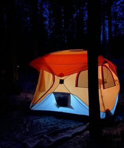 Gazelle Tents T4 Hub Tent, Easy 90 Second Set-Up, UV Resistant, Removable Floor, 4-Person, Orange, 78"x 94" x 94" 22272 T4 Orange/Grey 56 61jMEDUsRnL