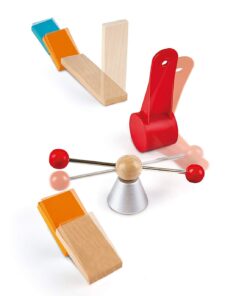 Hape Robot Factory Domino | Double -Sided Wooden Ball Domino Set, Educational Game for Kids 14 61jMwZ1lUnL